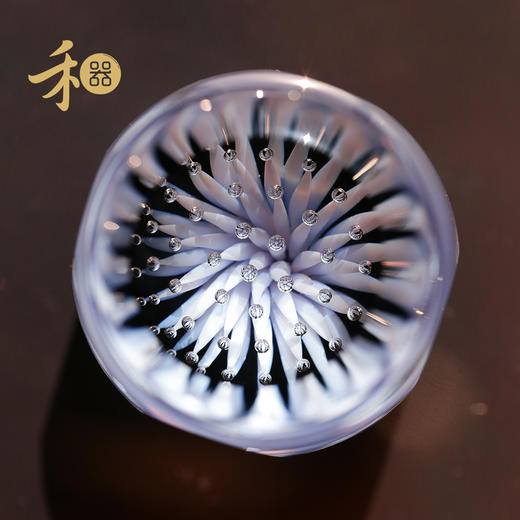 禾器花语玉华盖置耐热玻璃高端盖子配件茶具高档手工摆件盖托 商品图1
