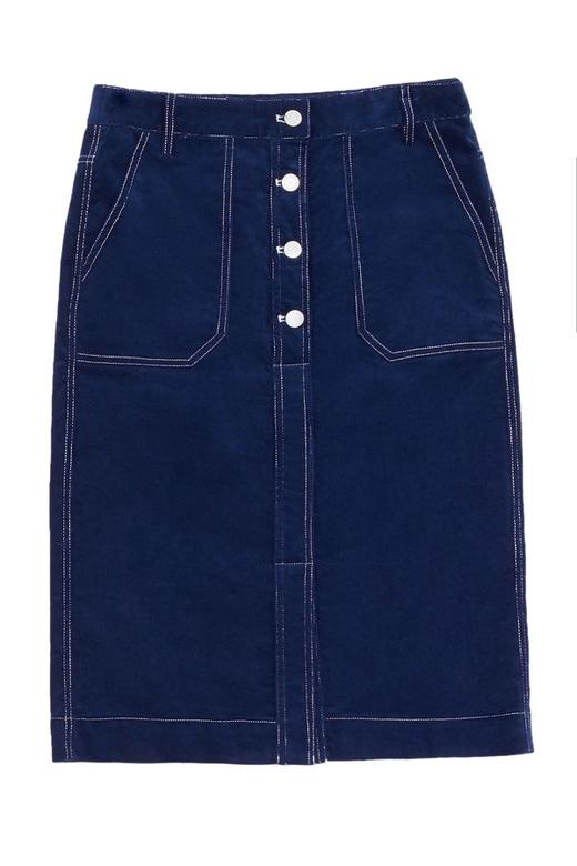 SUMMER & SAGE 蓝色直筒半身裙 4695 商品图4