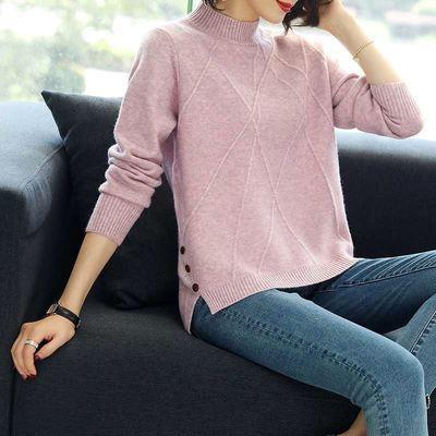短款半高领加厚毛衣宽松韩版针织打底衫 商品图2