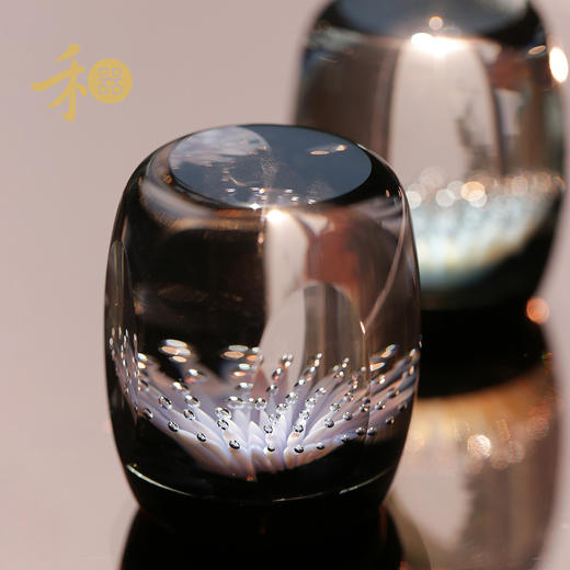 禾器花语玉华盖置耐热玻璃高端盖子配件茶具高档手工摆件盖托 商品图6