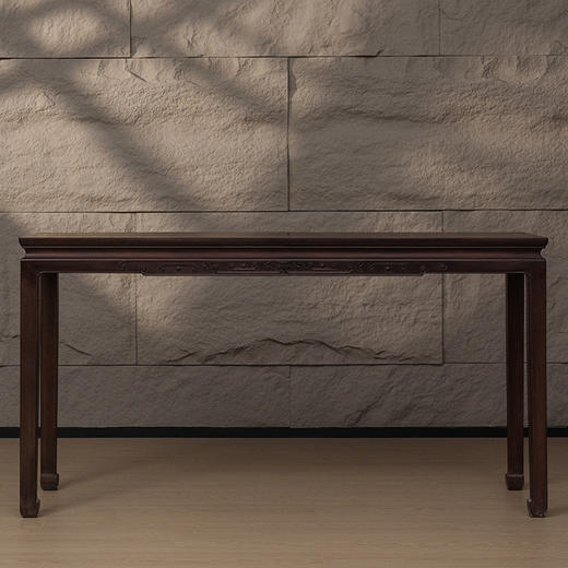 清 红木束腰马蹄腿云纹条桌 商品图0