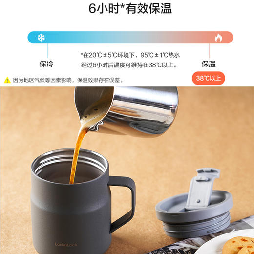 乐扣乐扣保温杯水杯女咖啡杯桌面办公室马克杯304不锈钢男生 商品图3