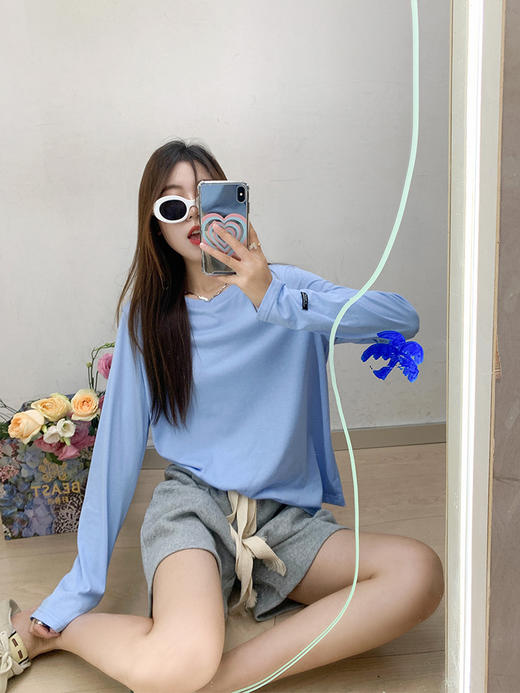 <曾小咸推荐>巨折清仓秒杀，稀有现货24小时发【仅限今日】秋冬打底衫简约基本款圆领宽松百搭纯色上衣 商品图4