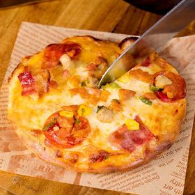 手工无添加剂披萨  180克*5袋（夏威夷培根｜奥尔良鸡肉｜ 风味牛肉｜意式总汇｜孜然烤肉）