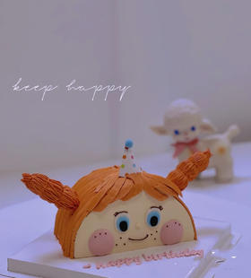 立体辫子女孩蛋糕
