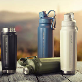 乐扣乐扣保温杯大容量户外运动水壶不锈钢学生儿童女水杯男士