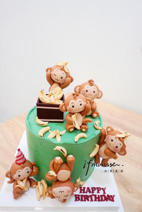 「翻糖定制」翻糖 可爱小猴子