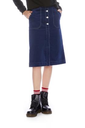 SUMMER & SAGE 蓝色直筒半身裙 4695
