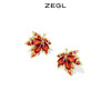 ZEGL红色枫叶耳环女2022年新款潮小众设计感高级耳钉925银针耳饰 商品缩略图0