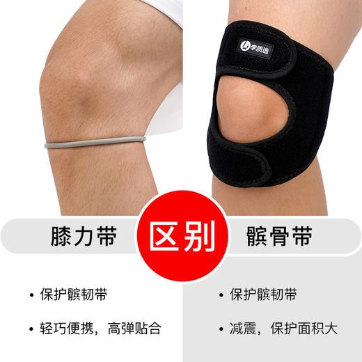 李质造足球运动训练轻巧便携防护膝力带成人男LZZ22XLDHUI 商品图2
