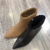 IUIU SECOND 秋冬时装短靴尖头粗跟羊卷毛靴子女 U21DS46051 商品缩略图1