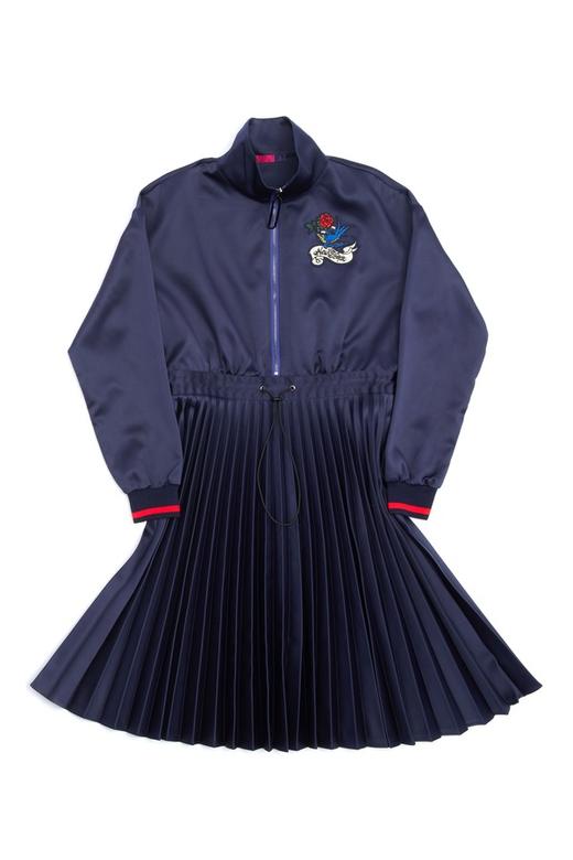 AUGUST 1 EIGHT 海军蓝布贴连衣裙 4723 商品图4