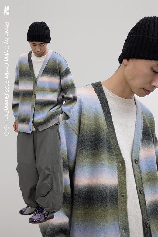 CryingCenter 湖水蓝绿渐变针织开衫 哭喊中心 商品图5