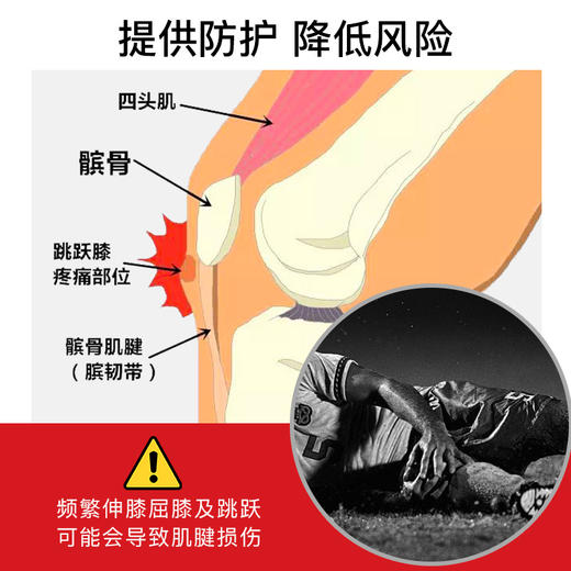 李质造足球运动训练轻巧便携防护膝力带成人男LZZ22XLDHUI 商品图1