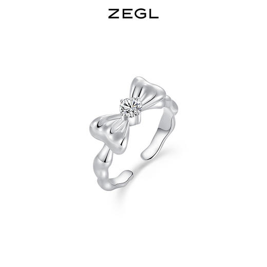ZEGL设计师小甜兔系列蝴蝶结兔子戒指女小众设计指环开口食指戒子 商品图2