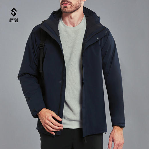 SANFO PLUS男款暗夜鹅绒三合一冲锋衣 保暖防风防雨  21080 商品图1