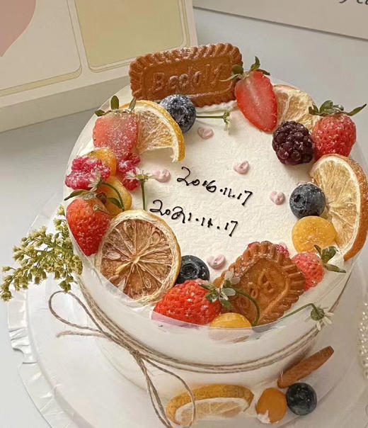 ins风蛋糕（备注中间文字） 商品图0