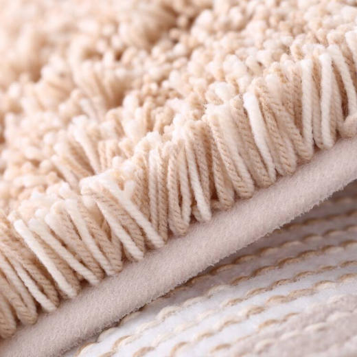 【6F】利快 长毛浴室地垫吸水防滑垫日本进口脚垫门垫 45*65 米色 商品图0