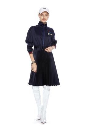 AUGUST 1 EIGHT 海军蓝布贴连衣裙 4723