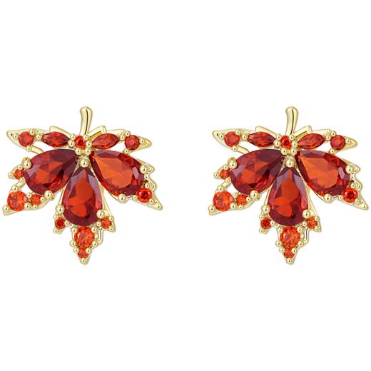 ZEGL红色枫叶耳环女2022年新款潮小众设计感高级耳钉925银针耳饰 商品图5