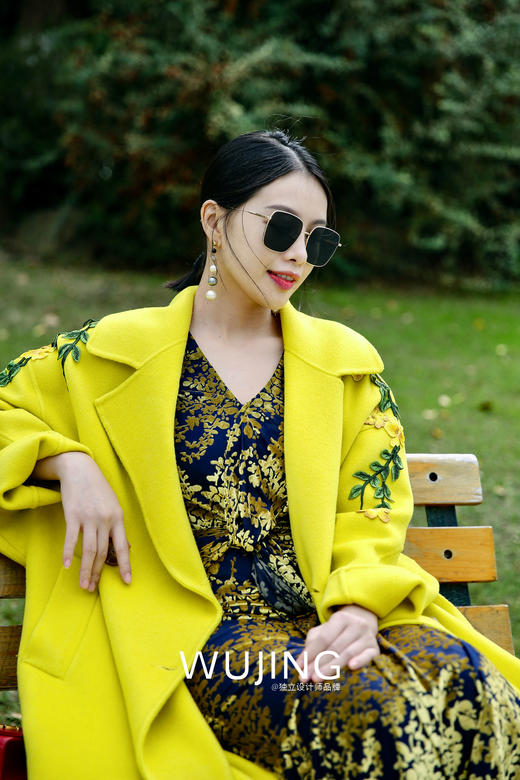 【雾境定制款】金枝玉叶烧花丝绒 优雅女人味修身连衣裙 2202213 商品图10