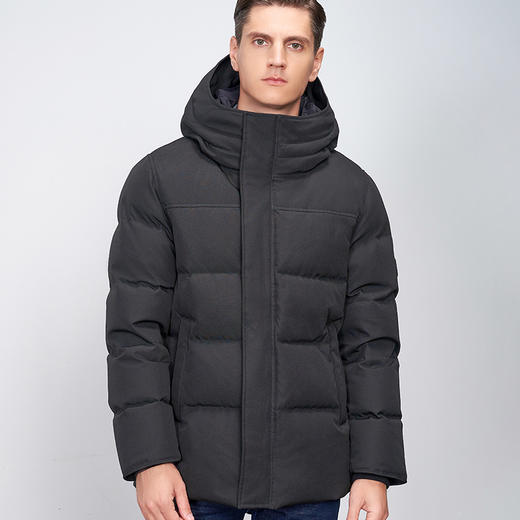 【男士加厚连帽羽绒服】22年秋冬新品男士90白鹅绒羽绒服时尚长袖休闲保暖外套 商品图0