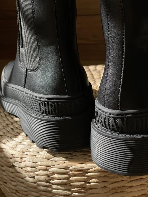 小牛皮切尔西靴 字母乳胶底更软舒适防滑纯皮靴 商品图6