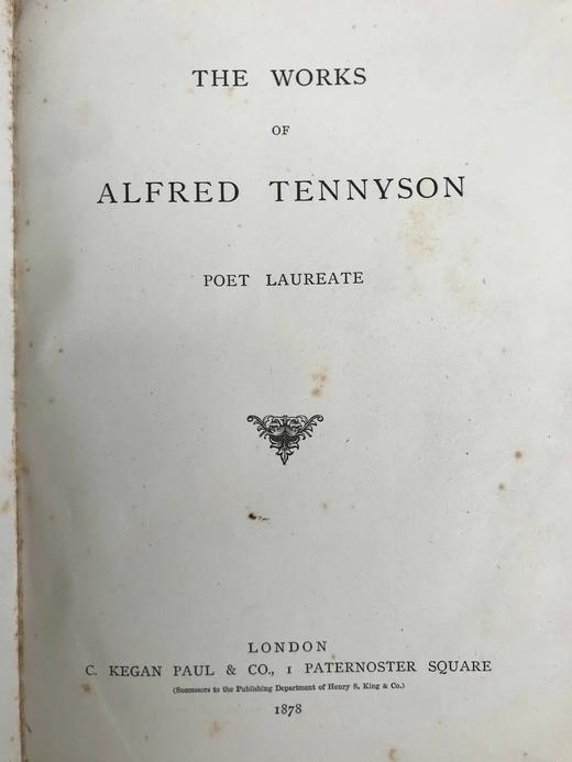 特装本！1878年 丁尼生作品集 全真皮精装16开 商品图2