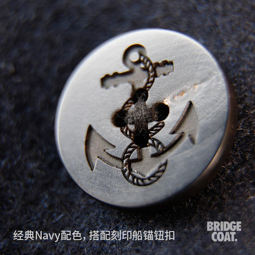 工装优选美式复古重磅羊毛呢子大衣黑色加厚宽松中长款外套男秋冬 商品图4