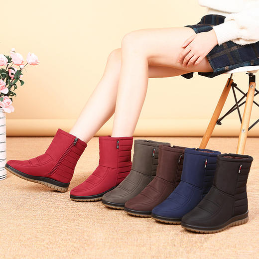 加绒加厚保暖防水，中老年棉鞋妈妈短靴TXXC-1911 商品图4