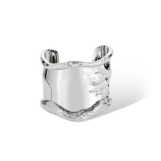 【范冰冰&薛凯琪&迪丽热巴&谭维维&吉克隽逸&刘惜君&辛芷蕾&姚晓棠&李佳薇&喻言同款】Retro Chic 意大利复古创意饰品  银色海浪手镯 商品图3