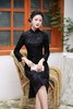 秋款丝绒提花旗袍改良版黑色妈妈装年轻款CJS70099 商品缩略图2