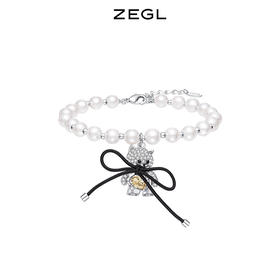 ZEGL设计师猫猫杂货铺系列猫咪蝴蝶结珍珠手链