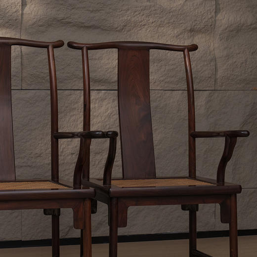 清 红木四出头官帽椅（一对） 商品图1