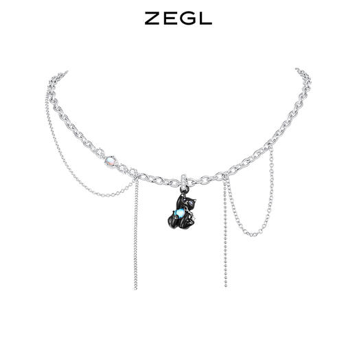 ZEGL设计师猫猫杂货铺系列猫咪链条项链 商品图0