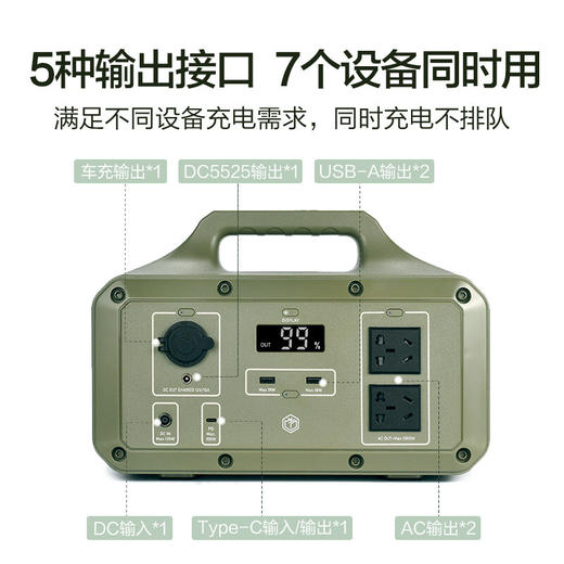 京东京造【罗永浩推荐】户外电源1000W大功率大容量220V充电宝 自驾野营露营停电应急汽车备用电源移动便携 商品图1