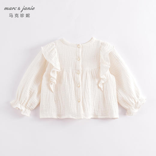 马克珍妮春装新款 女童荷叶边全棉小衫 儿童娃娃衫230182 商品图1
