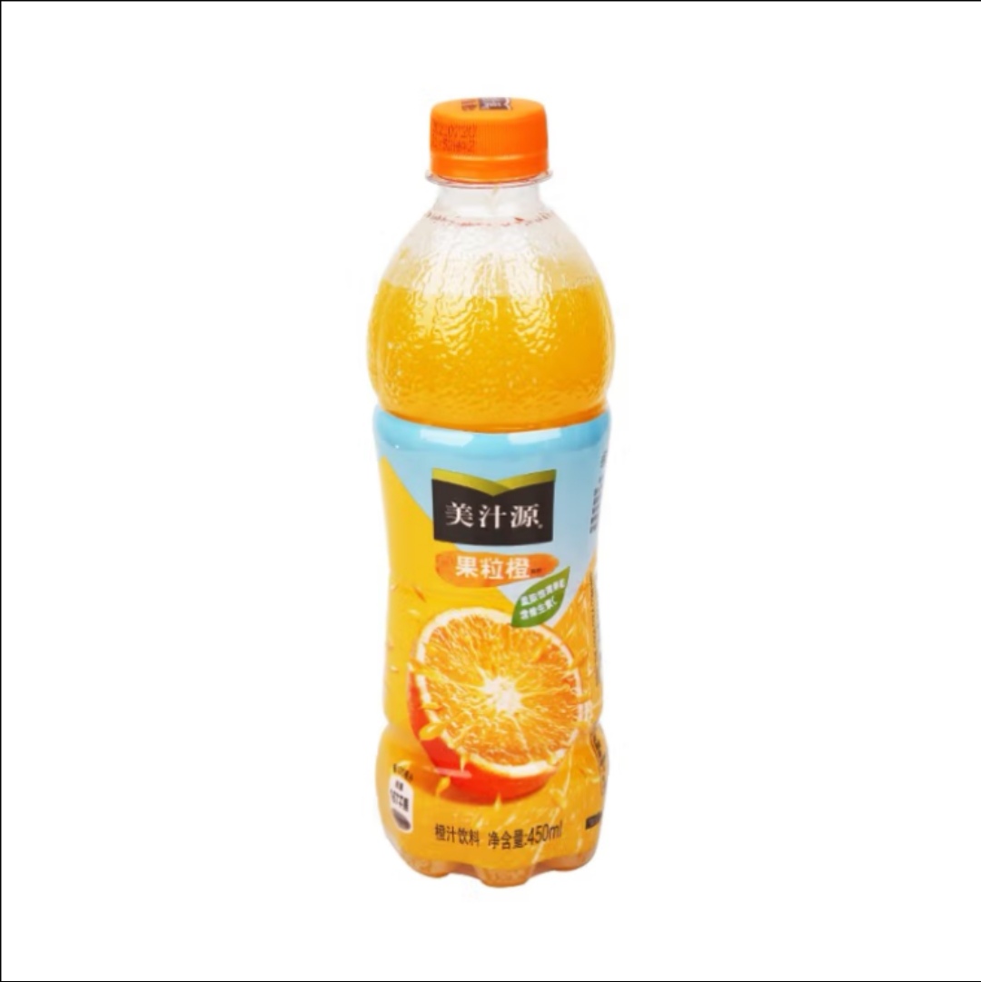 美汁源果粒橙橙汁饮料450ml