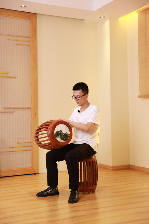 红桥红  家具严选  缅甸花梨（大果紫檀）【48 石面 直棂式鼓凳】 商品图6