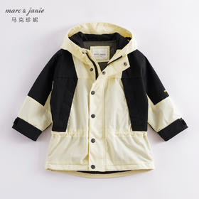 马克珍妮春装新款 男童拼色风衣外套 儿童上衣220020