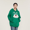 谜底2022冬新款时髦百搭宽松H型中长款卫衣女圣诞节绣花224MV1578 商品缩略图1