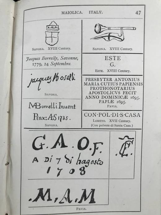 1898年 陶瓷器字母标记收藏者手册 3500余种标记 漆布精装32开 商品图11