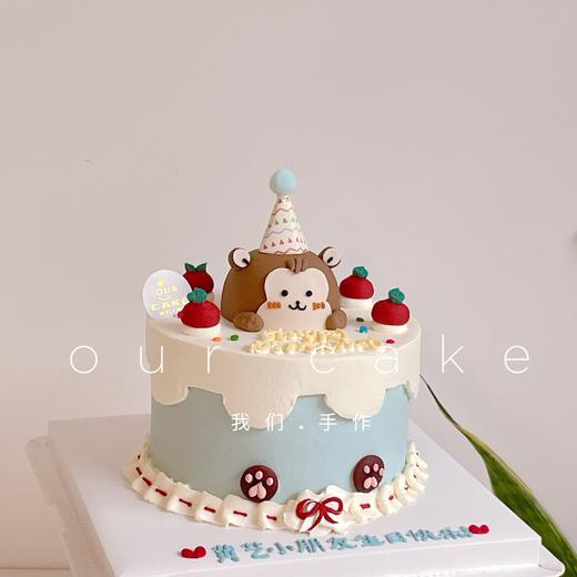 小猴子立体小动物蛋糕（-低糖处理无添加 商品图1