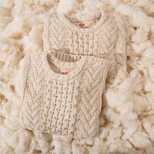 国棉壹厂01190219/复古渔夫绞花毛衣VintageRepublic 商品图0