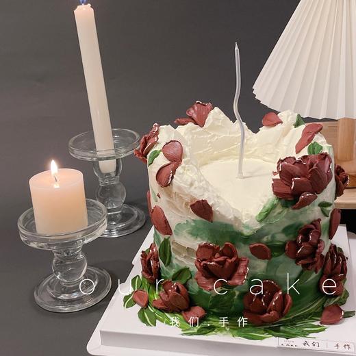 山丘深处的玫瑰刮刀花蛋糕-低糖处理无添加 商品图0