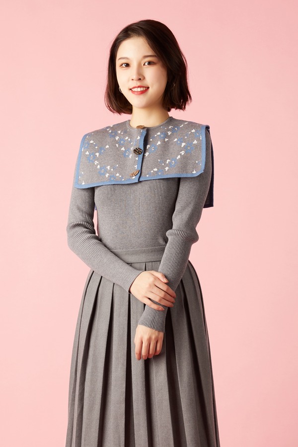 amadella 时尚大方领针织上衣 10805