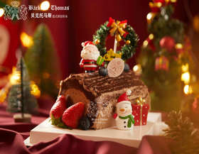 圣诞树干蛋糕1  Christmas tree trunk chocolate