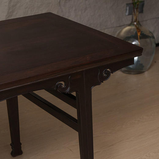 二十世纪 红木插肩榫云纹画案 商品图3