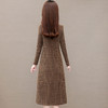 QYM-HSY-I22C721-Y 加厚貂绒连衣裙时尚新款针织连衣裙仿貂绒中长款打底保暖A字裙 商品缩略图2