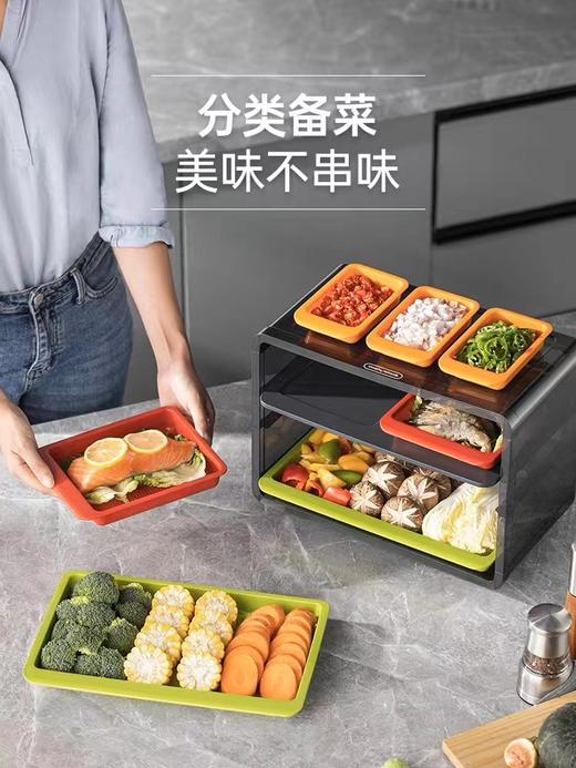 【摩飞厨房多功能置物架】备菜盘配菜盘厨房家用分类标识配菜托盘神器多层备菜置物架 商品图2